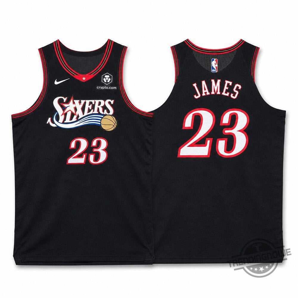 Men's Philadelphia 76ers #23 LeBron James 2026 Stitched Jersey