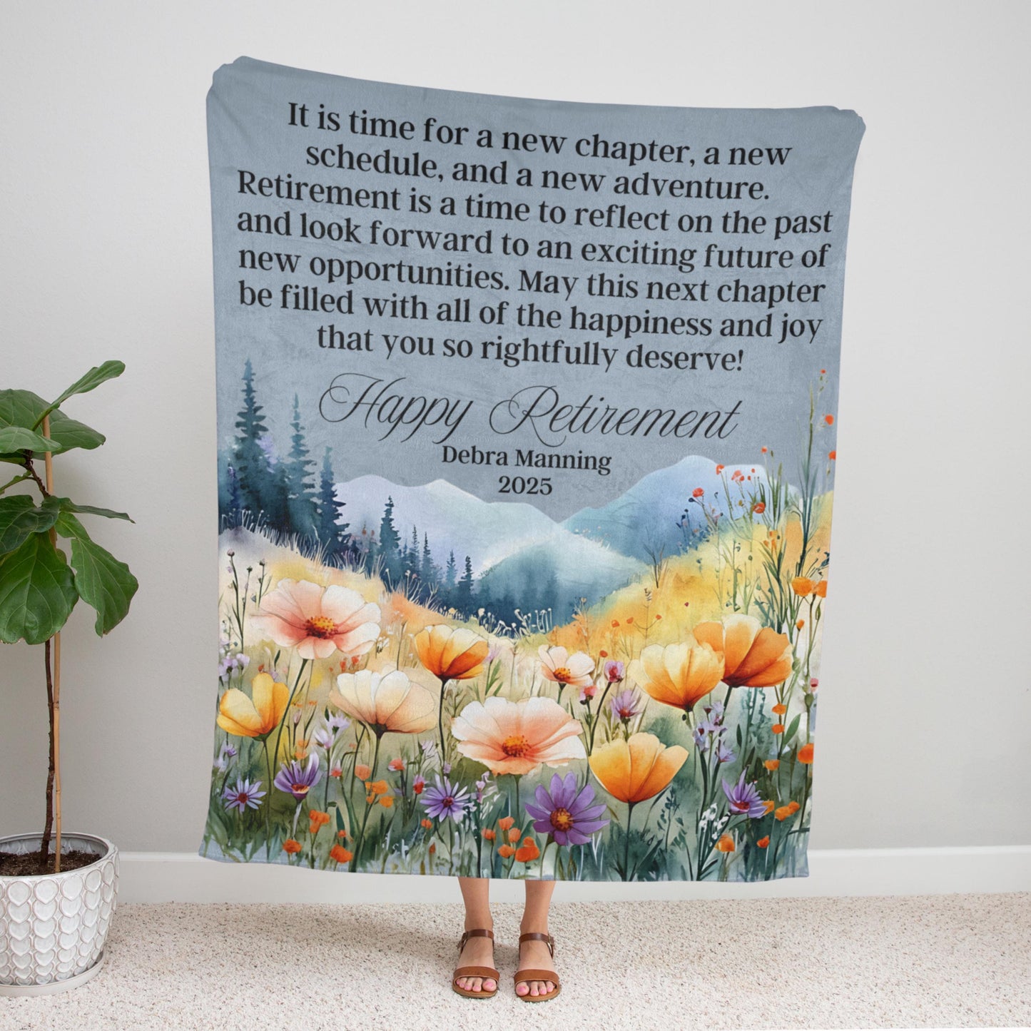 Custom Retirement Blanket Retiring Coworker Gift Ideas for Her Unique Boss Retirement Gifts 2025 Farewell Personalized Blanket Throw for Her