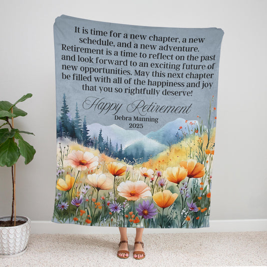 Custom Retirement Blanket Retiring Coworker Gift Ideas for Her Unique Boss Retirement Gifts 2025 Farewell Personalized Blanket Throw for Her