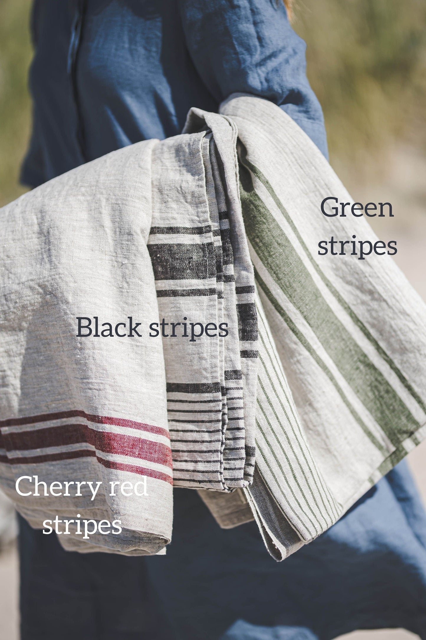 Linen beach towel, French style linen blanket, Summer blanket, Linen beach towel, Natural linen picnic blanket, Striped linen blanket.