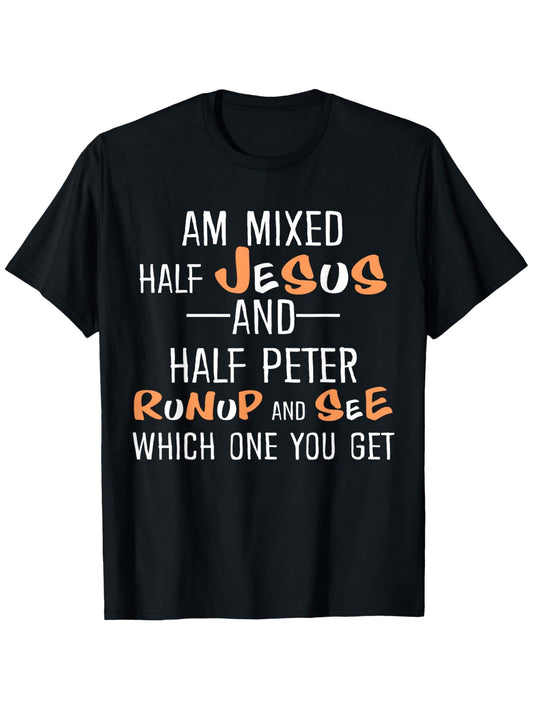 Christian T-Shirt, Suitable for All Men and Women Outdoor Short-sleeved T-shirts in All Seasons, Ready to Wear 100% Cotton, S-XXXL
