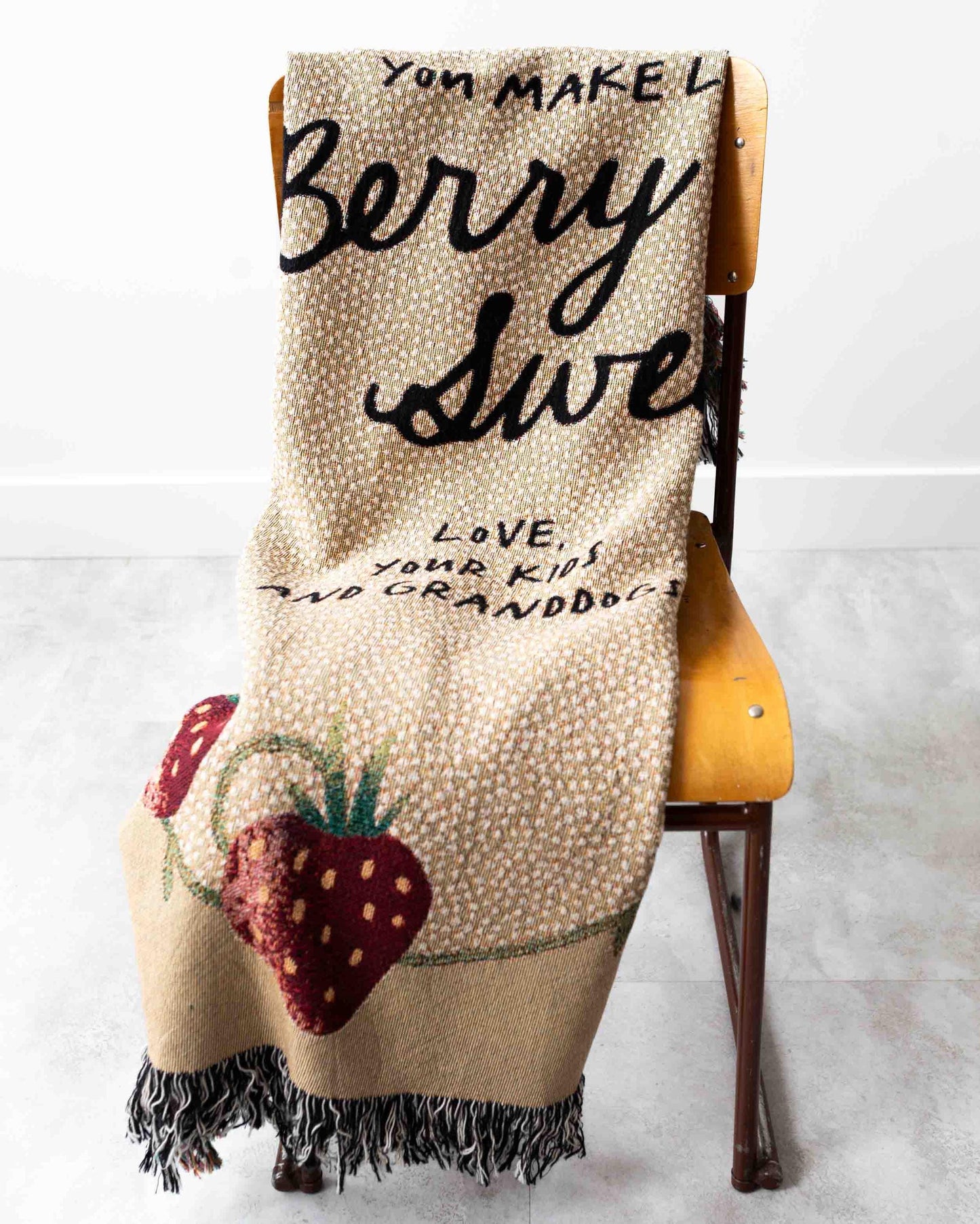 Grandma & Mom Gift Blanket: Mothers Day Present from Kids, Nana MawMaw MeMaw, Cute Woven Throw, Unique Birthday Personalize Grandparent