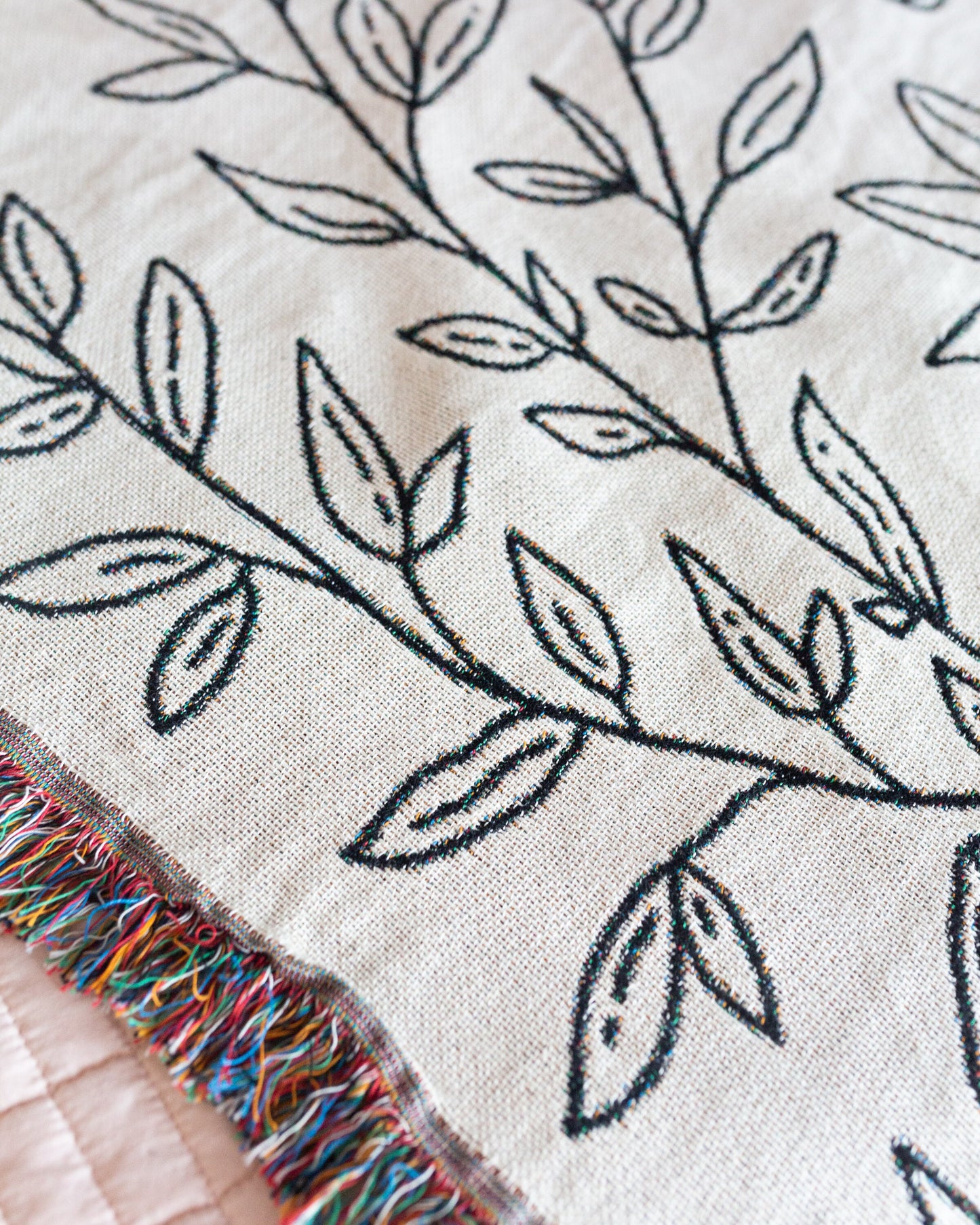 Grandparent Gift Blanket: Flower Woven Throw, Christmas Gift for Grandma Grandpa, Anniversary, Grandparents Make The World Softer Kinder