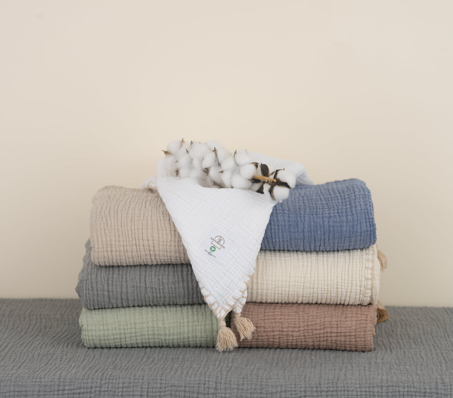 4 Layer Organic Muslin Baby Blanket, Soft Cotton Baby Swaddle, Newborn Gift for Girl or Boy, Muslin Baby Quilt