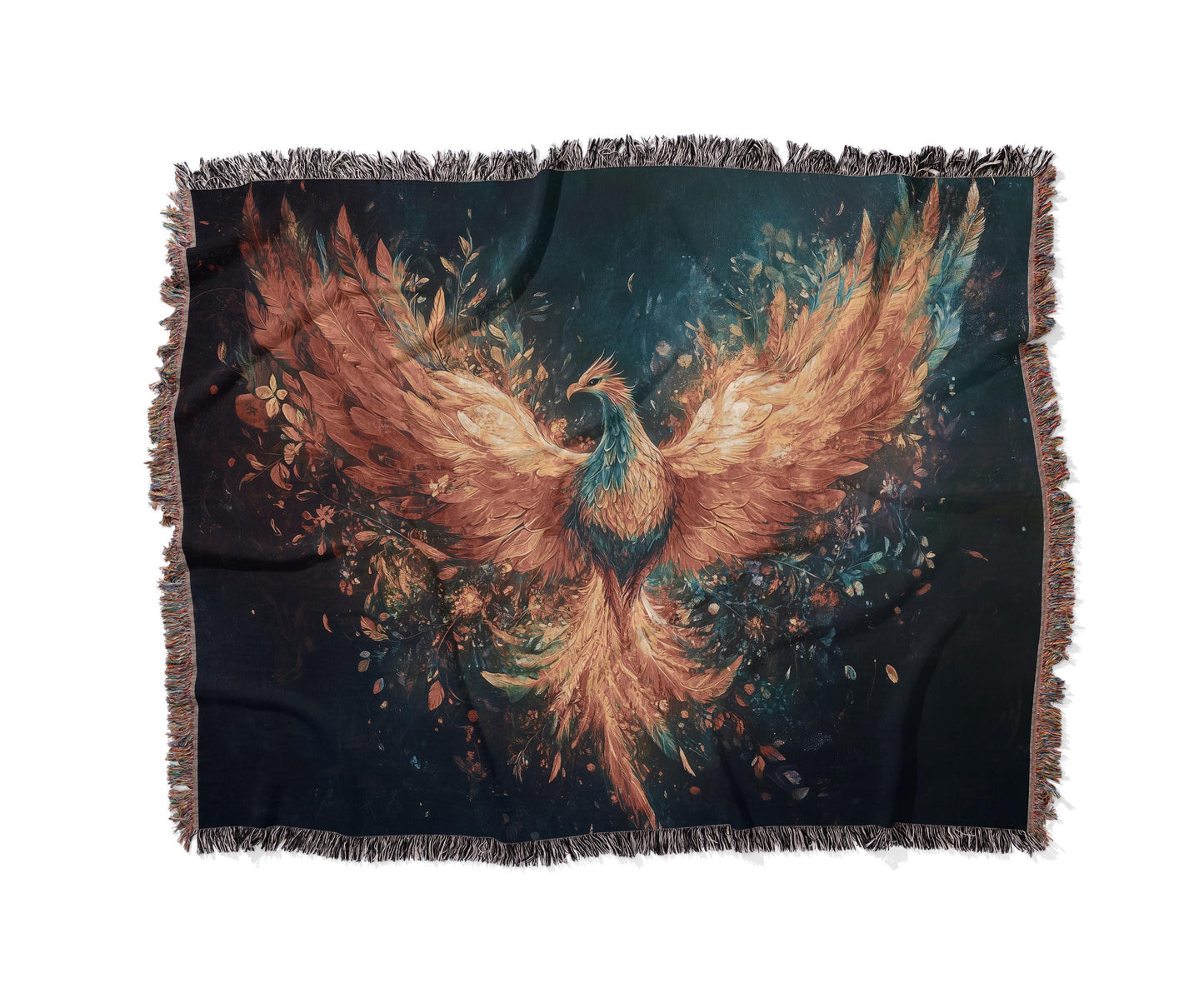 Bright Phoenix Woven Blanket + Tapestry