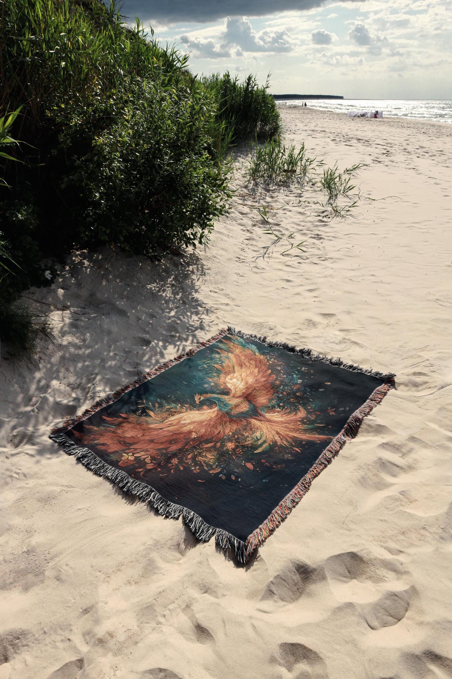 Bright Phoenix Woven Blanket + Tapestry