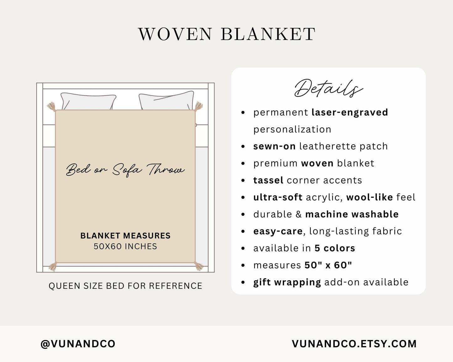 Name Custom Blanket Personalized Blanket for Adult Blanket Monogrammed Blanket Wedding Gift Housewarming Gift For Couple Boho Throw Blanket