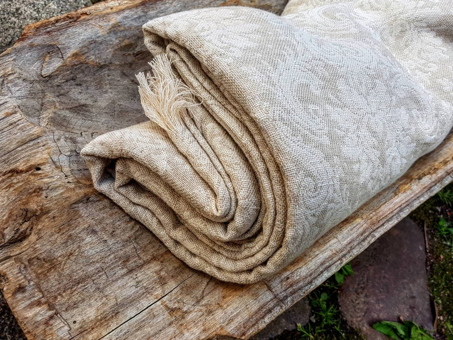 Linen blanket, softened linen blanket, damask linen blanket, linen throw, beach blanket, raw linen throw, flax blanket, pastel linen blanket