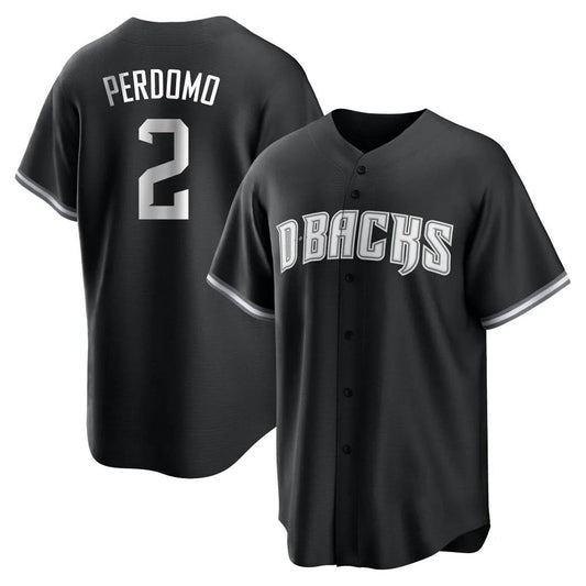 Arizona Diamondbacks #2 Geraldo Perdomo Player Black Game Home Stitched Baseball Jersey