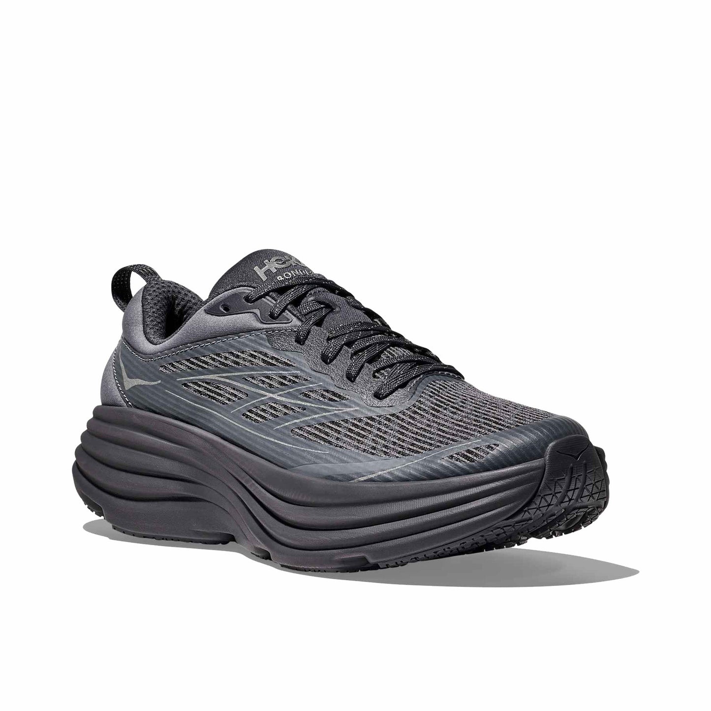 Hoka Unisex Bondi 8 TS Caged (Charcoal Grey/Grey Skies)