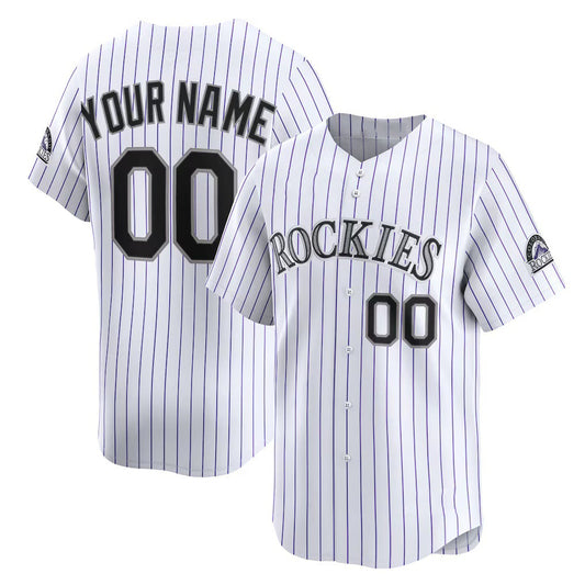 Custom Colorado Rockies White Home Limited Baseball Jersey