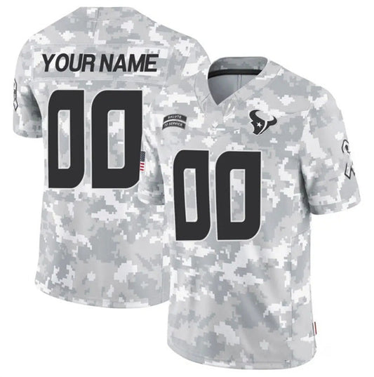 Custom H.Texans Active Player 2024 F.U.S.E Arctic Camo Salute To Service Limited Stitched Jersey