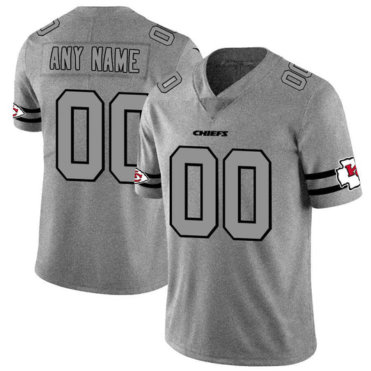 Custom KC.Chiefs 2019 Gray Gridiron Gray Vapor Untouchable Limited Jersey