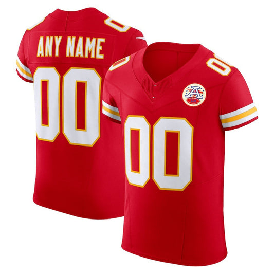 Custom KC.Chiefs Red Vapor F.U.S.E. Elite Jersey