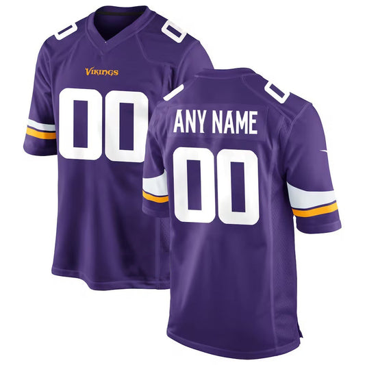 Custom MN.Vikings Purple Game Jersey