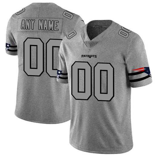 Custom NE.Patriots 2019 Gray Gridiron Gray Vapor Untouchable Limited Jersey