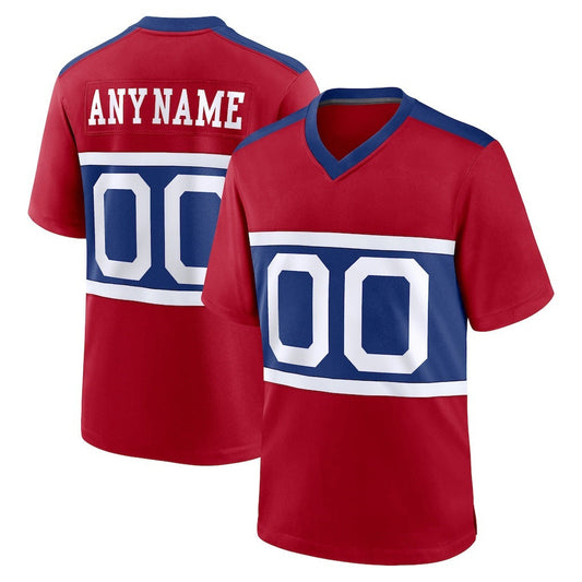 Custom NY.Giants Century Red Alternate Game Jersey