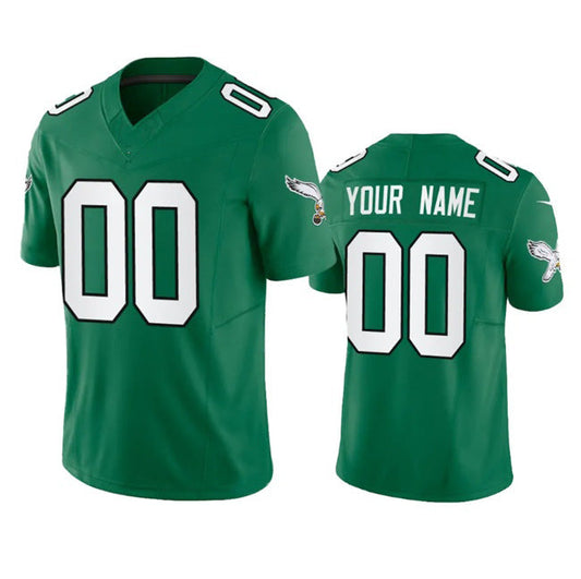 Custom P.Eagles Active Player Green 2023 F.U.S.E. Vapor Untouchable Stitched Jersey