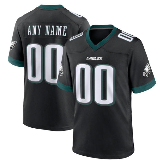 Custom P.Eagles Black Alternate Game Jersey