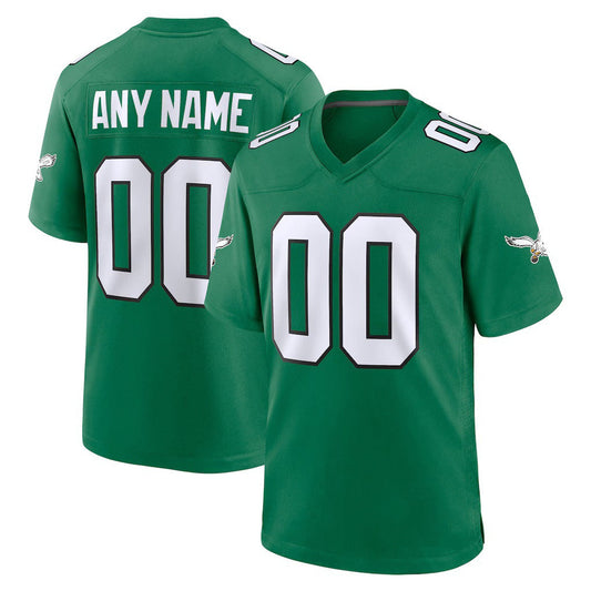 Custom P.Eagles Kelly Green Alternate Game Jersey
