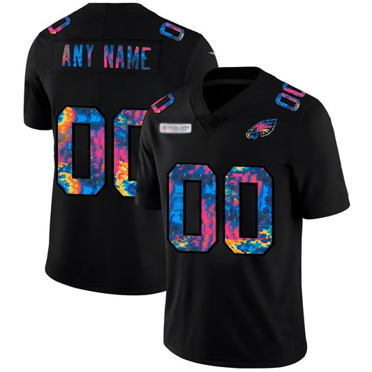 Custom P.Eagles Multi-Color Black 2020 Crucial Catch Vapor Untouchable Limited Jersey
