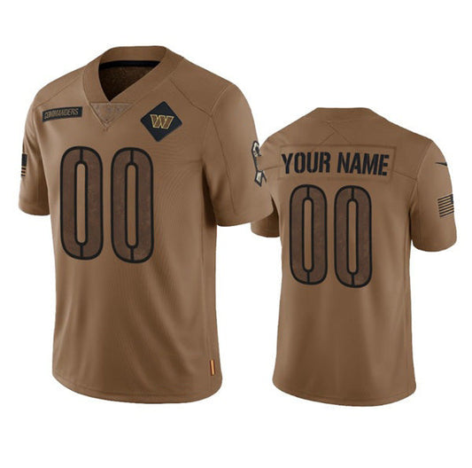 Custom W.Commanders Active Player 2023 Brown Salute To Setvice Limited Stitched Jersey