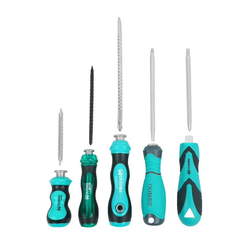 Heavy All Type Duty Flat and Cross Screwdrivers Hand Tools Set Phillips Hammer with Screwdriver in Handle and Drill