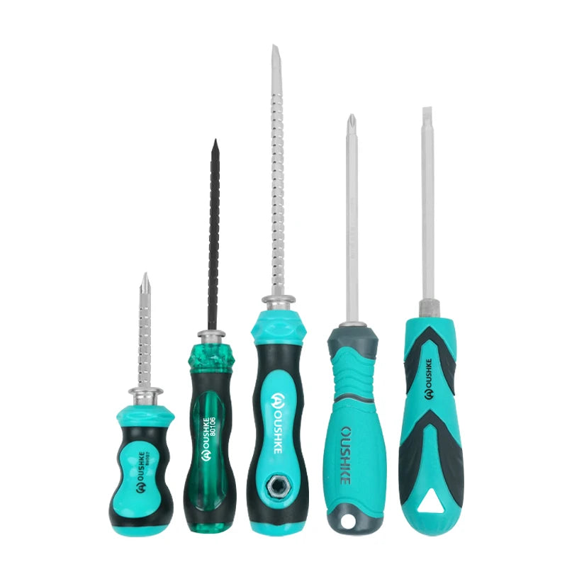 Heavy All Type Duty Flat and Cross Screwdrivers Hand Tools Set Phillips Hammer with Screwdriver in Handle and Drill