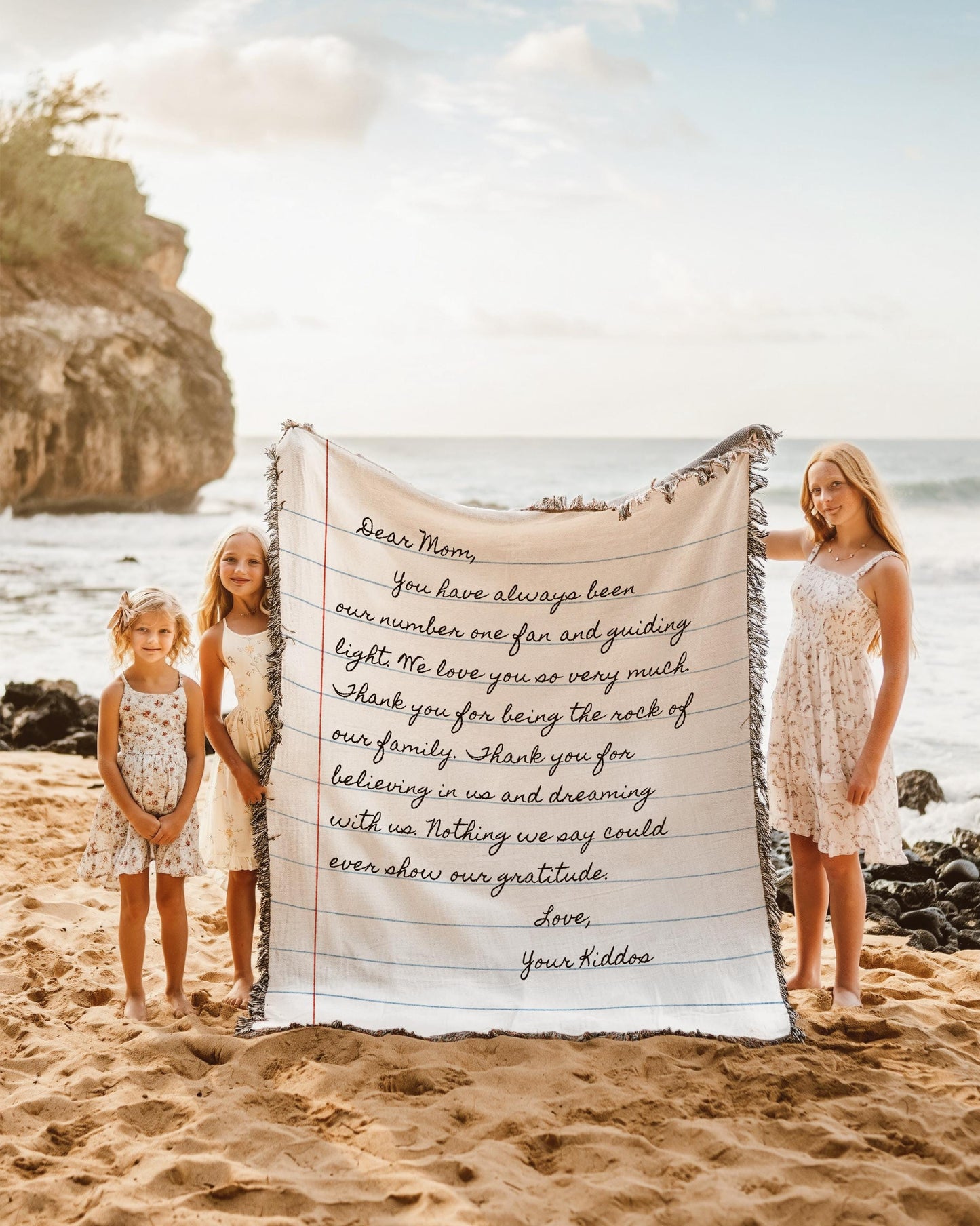 LETTER BLANKET Personalized Gift Love Birthday Gift For Mom Dad Grandma Woven Cotton Anniversary Gift Girlfriend Boyfriend Husband Wife