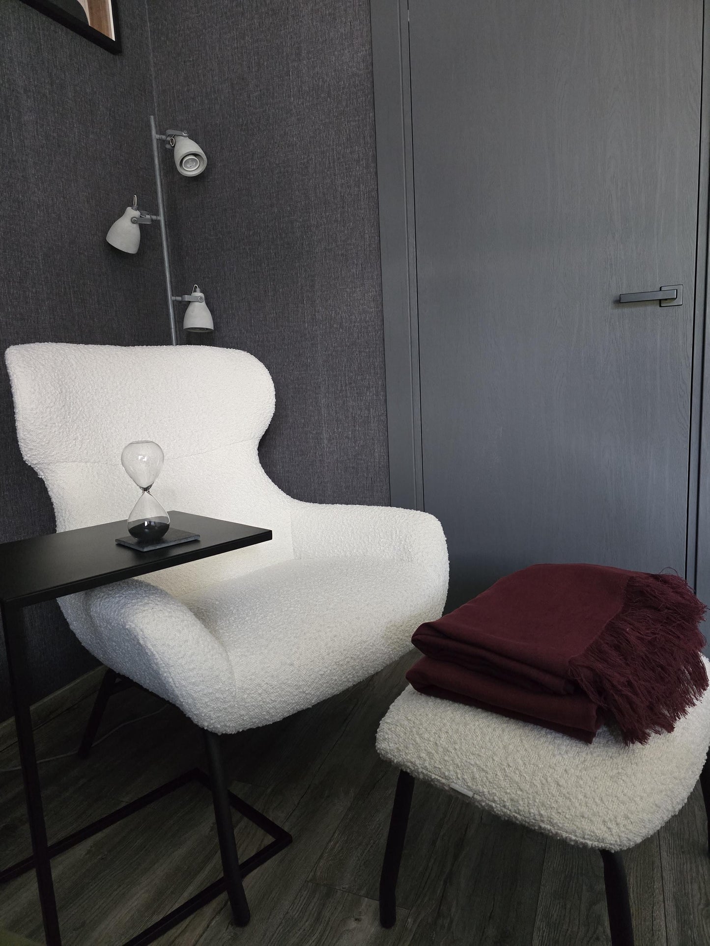 Burgundy Linen Throw Blanket, Heavyweight Softened Linen