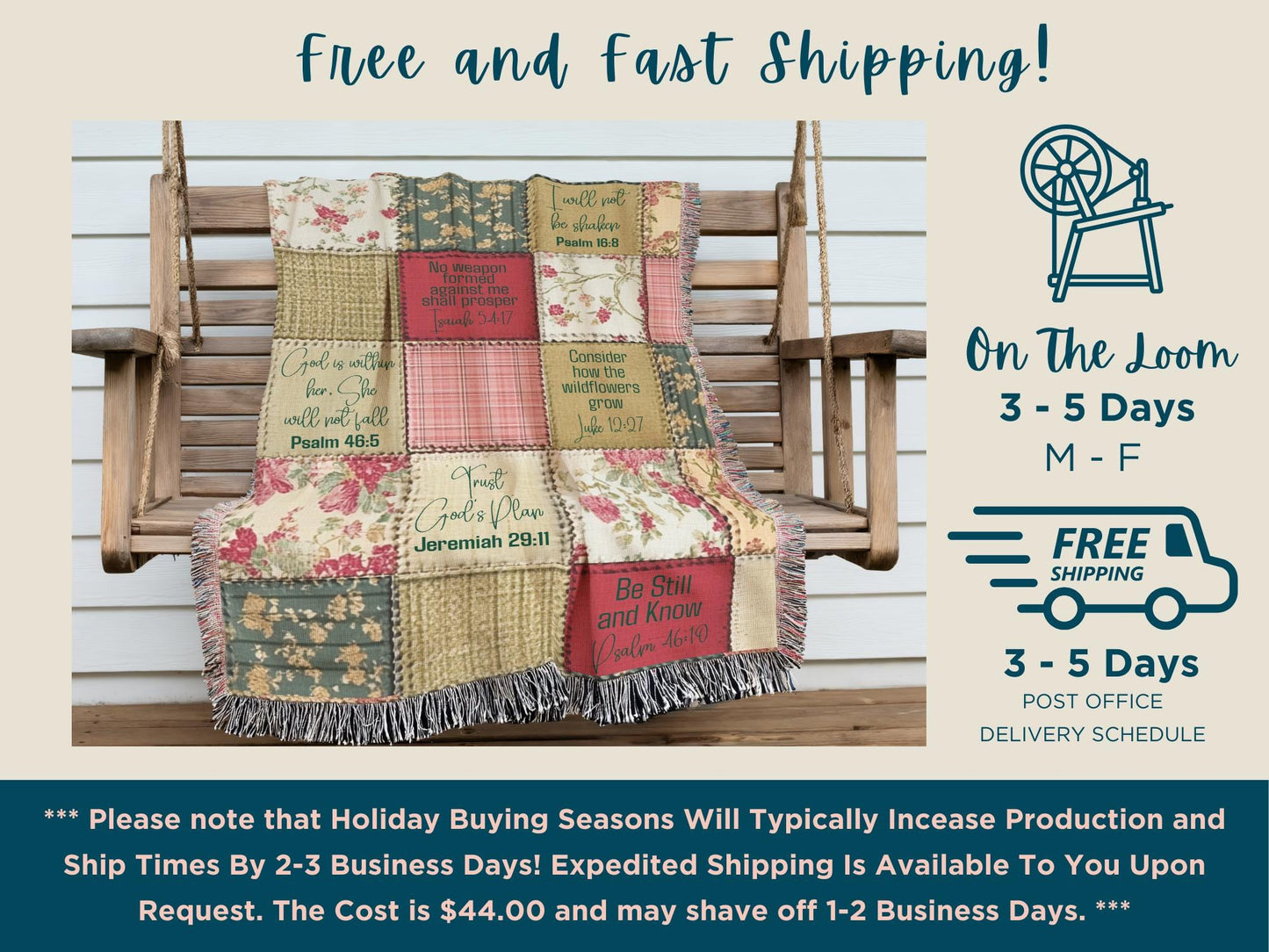 Christianity Gifts For Women, Cozy Bible Verse Scriptural Gifted Woven Blanket, Religious Scripture Art Throw,Christian Home Decore Tapestry