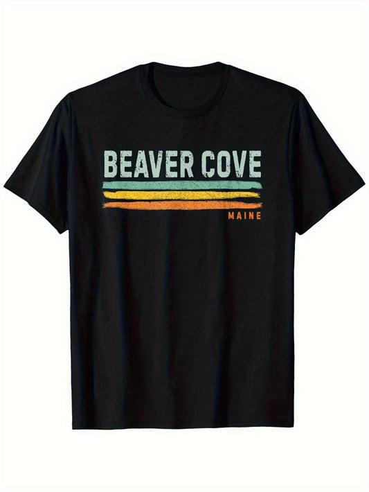 Men's & Women's 100% Cotton 35oz T-Shirt - Retro Black & White Short Sleeve Round Neck Casual Tee, Fitted Unisex Top for all-Season Wear, Machine Washable, Ideal Gift for Men, Women, Dads, Moms (Geometric pattern, Classic style)